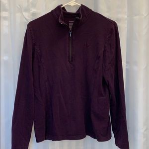 Gap Body Large long sleeve 1/2 zip purple stretch